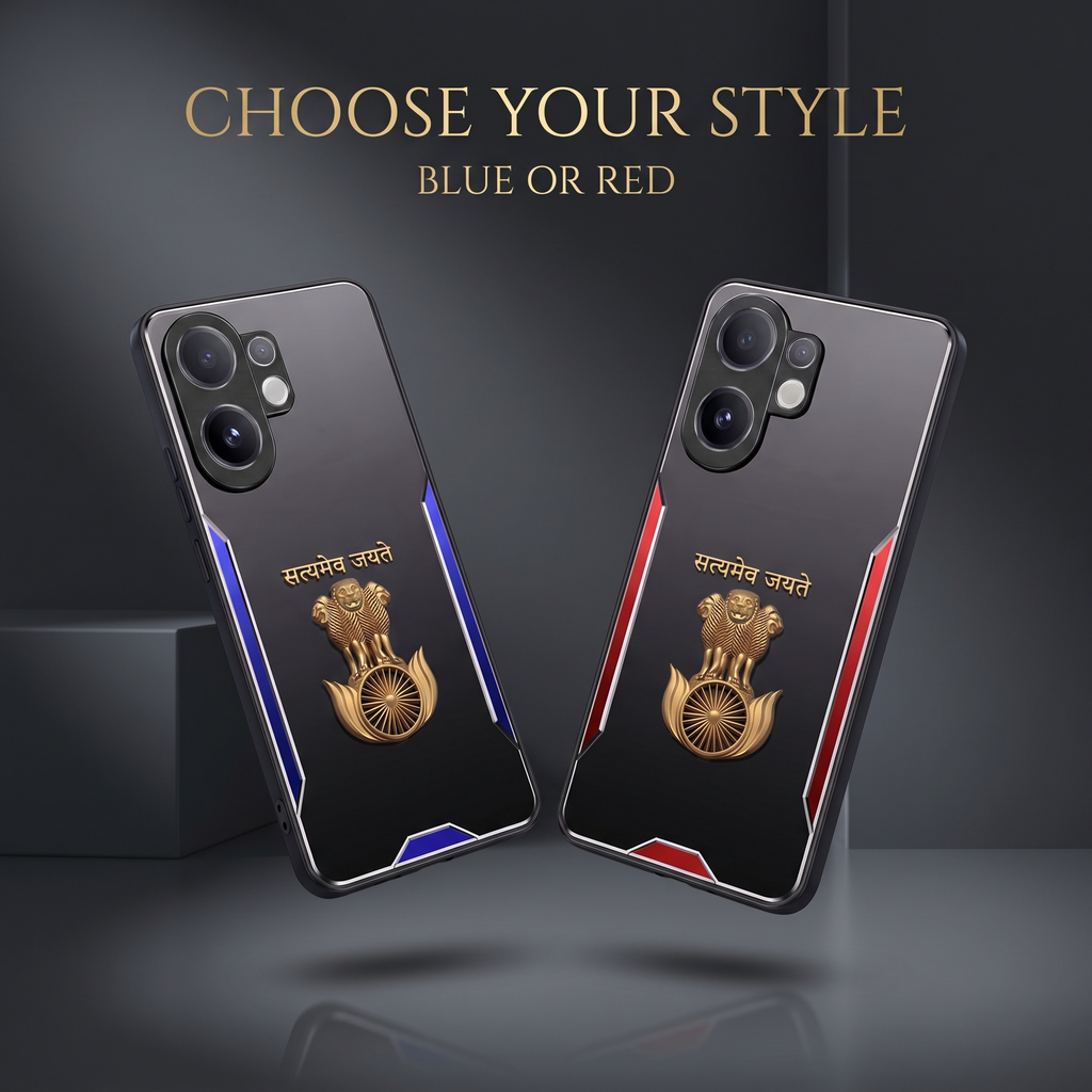 Vivo V60 5G Satyamev Jayate 3D Metal Aluminium Back Case