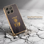 Motorola Edge 70 5G Satyamev Jayate 3D Electroplated Frame Gold Thread Pattern Hard Back Case