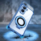 Vivo T5 Pro 5G Original Luxury Magnifier Ring Stand Shockproof Airbags Corner Case