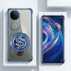 Vivo V50 5G Four Corner Airbags 100% Original Astro Money Magnet Rotating Dollar Case