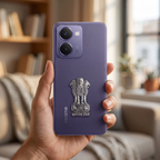 Realme P3 Ultra 5G Compatible Satyamev Jayate 3D Metal Emblem Sticker