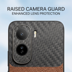 Vivo T5 Pro 5G Satyamev Jayate Carbon Fiber Leather Hybrid Phone Case