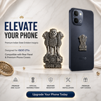iQOO Z11x 5G Compatible Satyamev Jayate 3D Metal Emblem Sticker