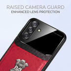Samsung Galaxy A16 5G Satyamev Jayate 2-in-1 Emblem Leather Lens Protective Back Case