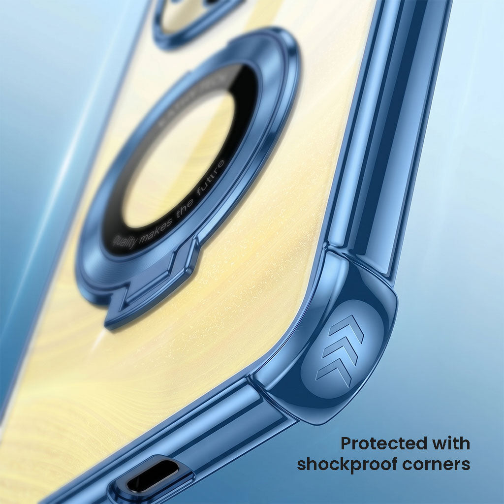 Oppo F31 Pro 5G Original Luxury Magnifier Ring Stand Shockproof Airbags Corner Case