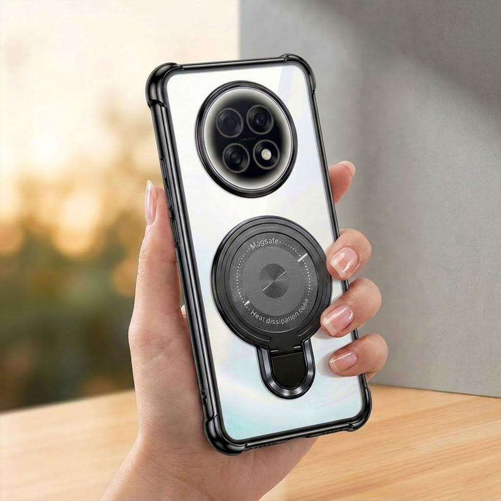 Oppo F31 Pro+ 5G Luxury Four Corner Invincible Bracket Ring Stand Case (Buy 1 Get 1 Free Surprise Cover)