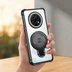Oppo F31 Pro+ 5G Luxury Four Corner Invincible Bracket Ring Stand Case (Buy 1 Get 1 Free Surprise Cover)