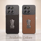 Motorola Edge 60 Pro 5g Satyamev Jayate Carbon Fiber Leather Hybrid Phone Case
