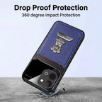 Vivo T5x 5G Satyamev Jayate 2-in-1 Emblem Leather Lens Protective Back Case