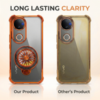Vivo V50 5G Stress Buster Wheel Rotating Airbag Cosmic Orange Case