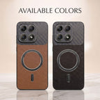 Motorola Edge 70 Pro 5G Carbon Fiber Leather Hybrid MagSafe Magnetic Case