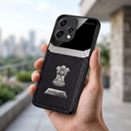 Oppo Reno 15 5G Satyamev Jayate 2-in-1 Emblem Leather Lens Protective Back Case