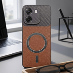 Oppo K14 5G Carbon Fiber Leather Hybrid MagSafe Magnetic Case