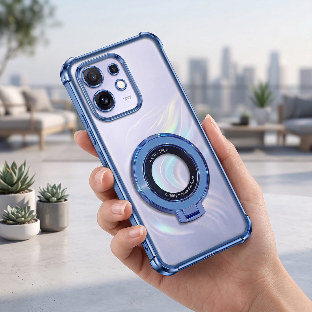 Oppo Reno 16 5G Original Luxury Magnifier Ring Stand Shockproof Airbags Corner Case