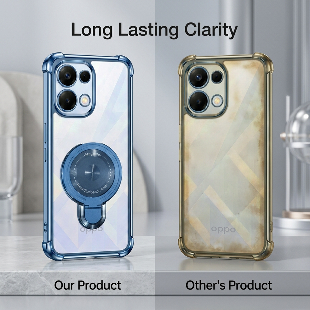 Oppo K13 5G Luxury Four Corner Invincible Bracket Ring Stand Case