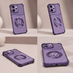 Oppo Reno 14 5G Glitter Butterfly Magnetic Ring Stand Shockproof Case