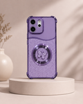 Oppo Reno 14 5G Glitter Butterfly Magnetic Ring Stand Shockproof Case
