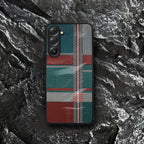 Samsung Galaxy A56 Luxury Grid Pattern Glass Back Shockproof Case