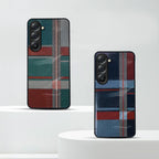 Samsung Galaxy A56 Luxury Grid Pattern Glass Back Shockproof Case