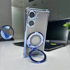 Vivo V29e 5G Original Luxury Magnifier Ring Stand Shockproof Airbags Corner Case