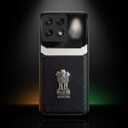 Motorola Edge 70 Pro 5G Satyamev Jayate 3D Metal Leather Back Case