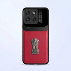 Motorola Edge 70 5G Satyamev Jayate 3D Metal Leather Back Case