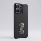 Motorola Edge 60 Pro 5G Compatible Satyamev Jayate 3D Metal Emblem Sticker
