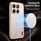 Motorola Edge 70 Fusion 5G Premium Electroplated Frame Gold Thread Pattern Soft Case