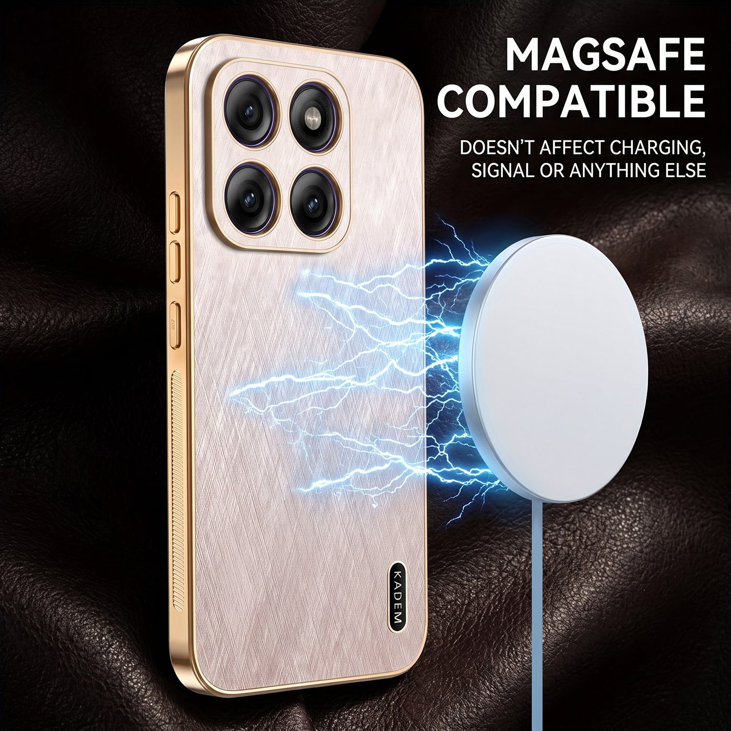 Motorola Edge 70 Fusion 5G Premium Electroplated Frame Gold Thread Pattern Soft Case
