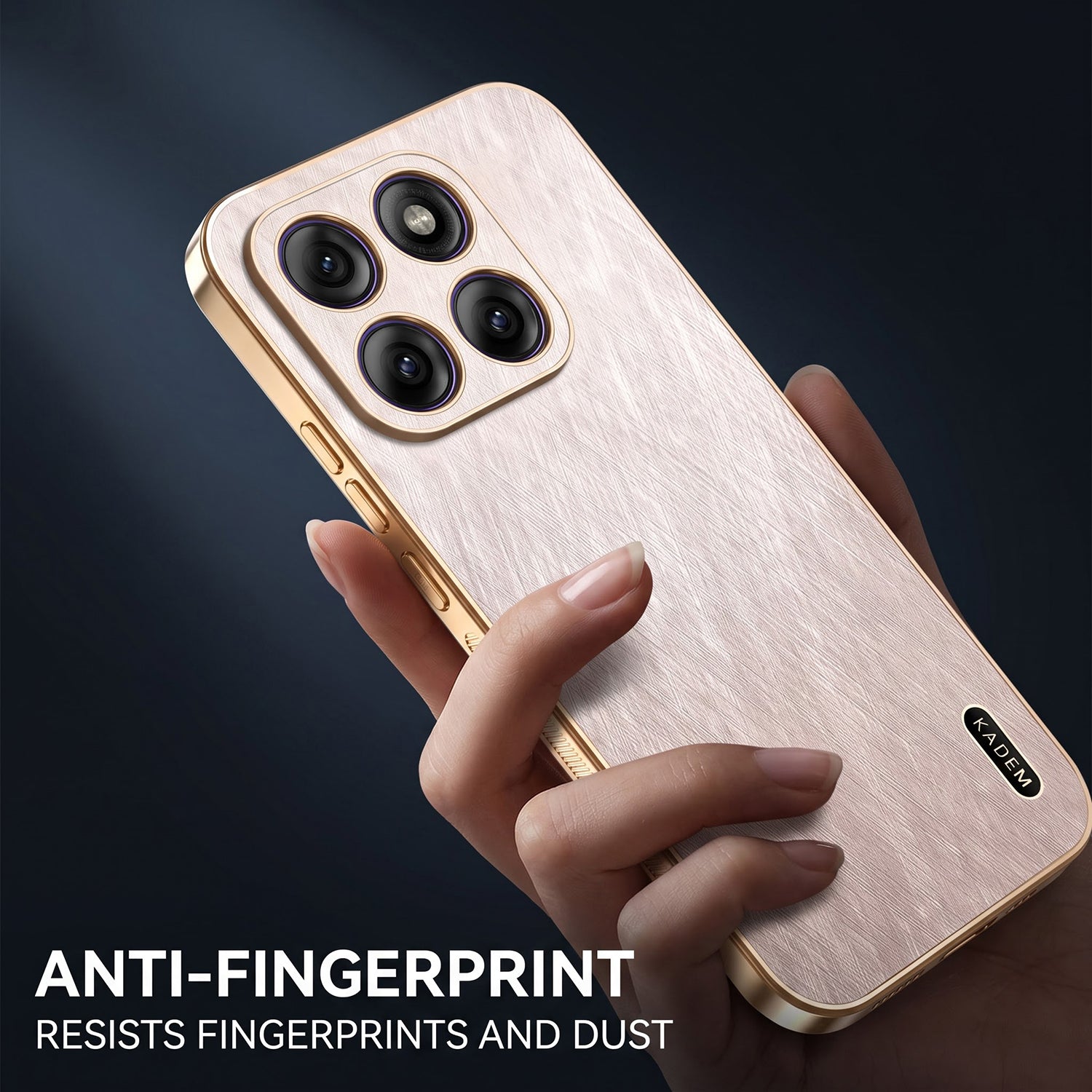 Motorola Edge 70 5G Premium Electroplated Frame Gold Thread Pattern Soft Case