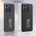 Motorola Edge 70 5G Compatible Satyamev Jayate 3D Metal Emblem Sticker