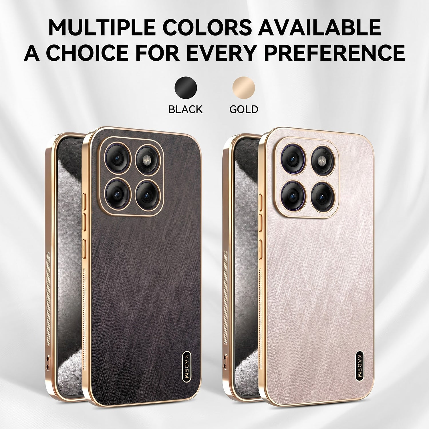 Motorola Edge 70 5G Premium Electroplated Frame Gold Thread Pattern Soft Case