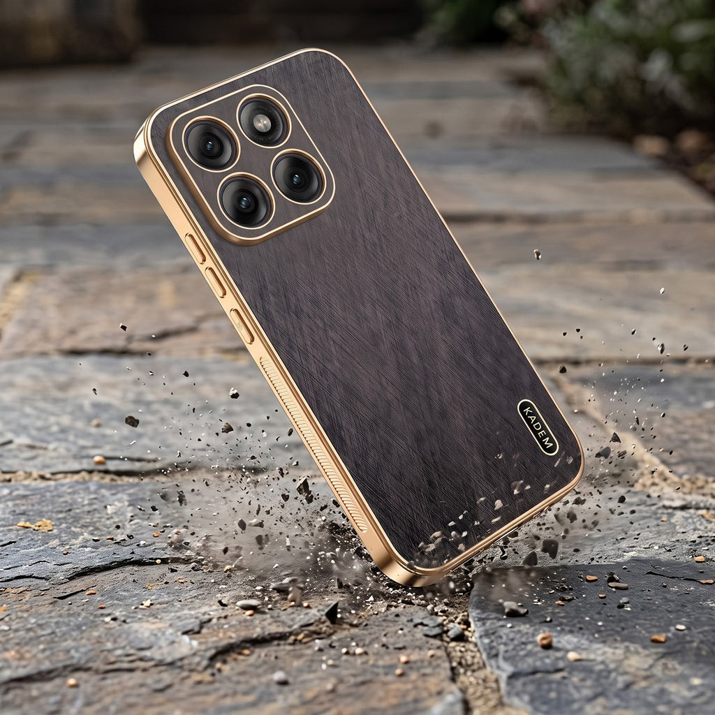 Motorola Edge 70 5G Premium Electroplated Frame Gold Thread Pattern Soft Case