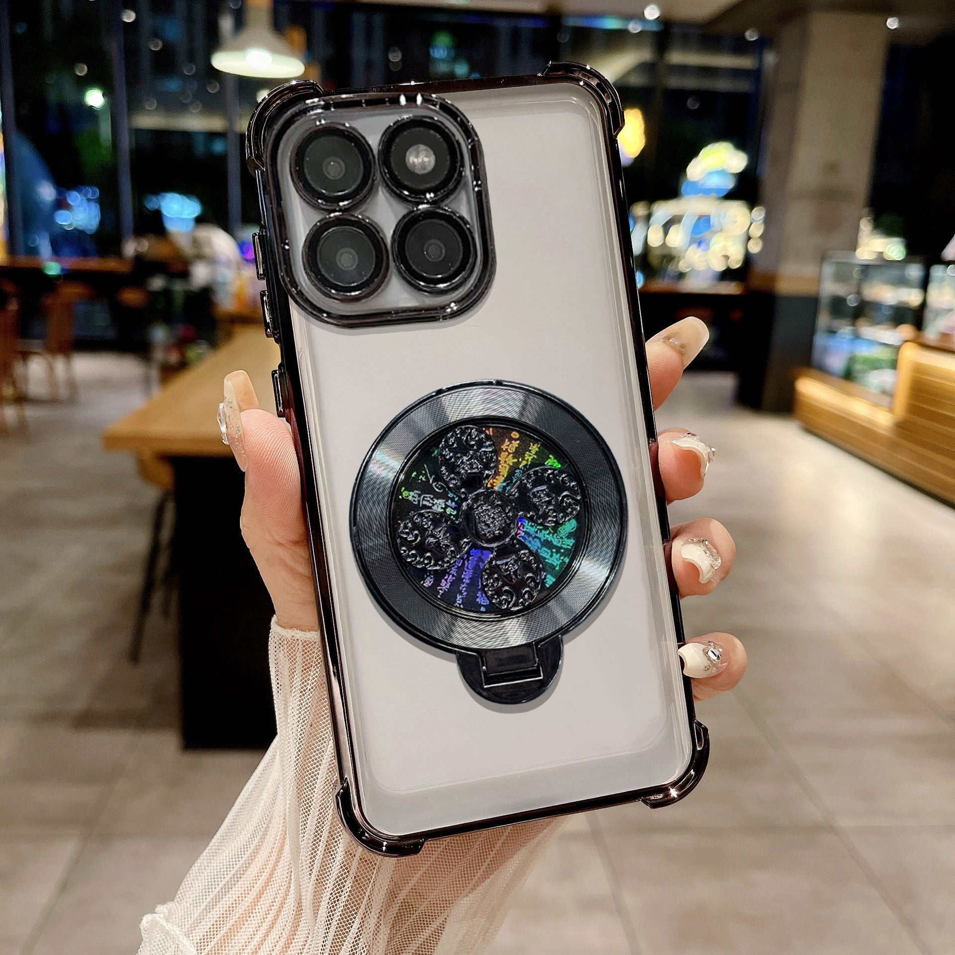 Motorola Edge 60 Pro 5G Reflective Fidget Rotating Airbag Case