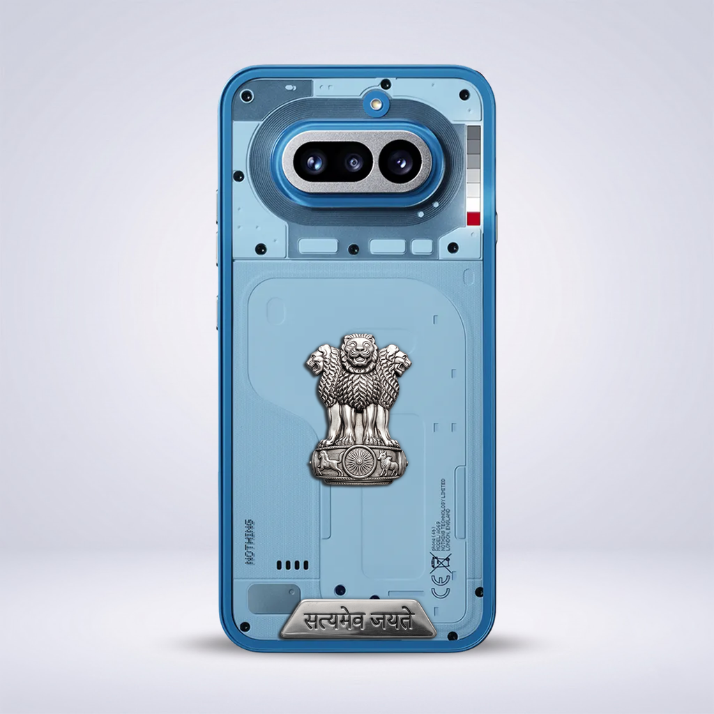Nothing Phone 4A 5G Compatible Satyamev Jayate 3D Metal Emblem Sticker