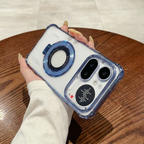 Nothing Phone 4a Pro 5G Original Luxury Magnifier Ring Stand Shockproof Airbags Corner Case