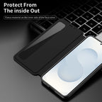 Samsung Galaxy S25 FE 5G Smart Side Window Flip Leather Case