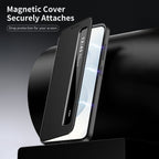 Samsung Galaxy S25 FE 5G Smart Side Window Flip Leather Case
