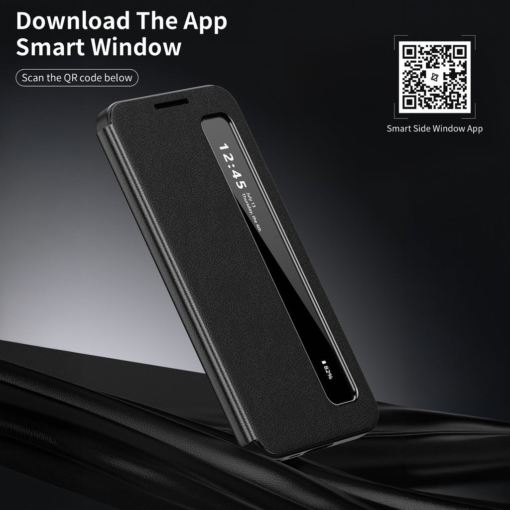 Samsung Galaxy S24 FE 5G Smart Side Window Flip Leather Case