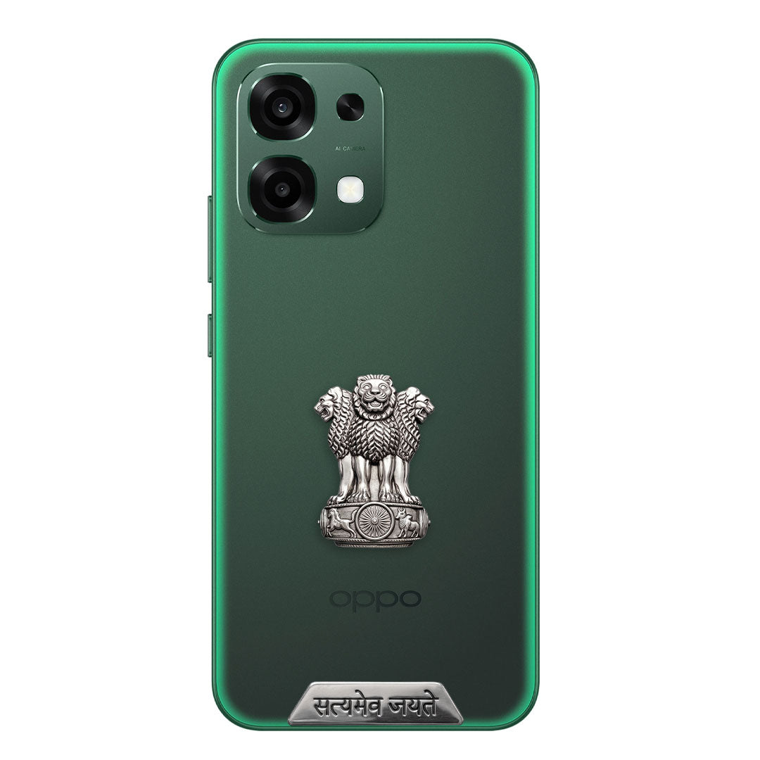 Oppo F33 5G Compatible Satyamev Jayate 3D Metal Emblem Sticker