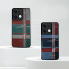 Oppo Reno 13 Luxury Grid Pattern Glass Back Shockproof Case