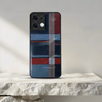 Oppo Reno 13 Luxury Grid Pattern Glass Back Shockproof Case