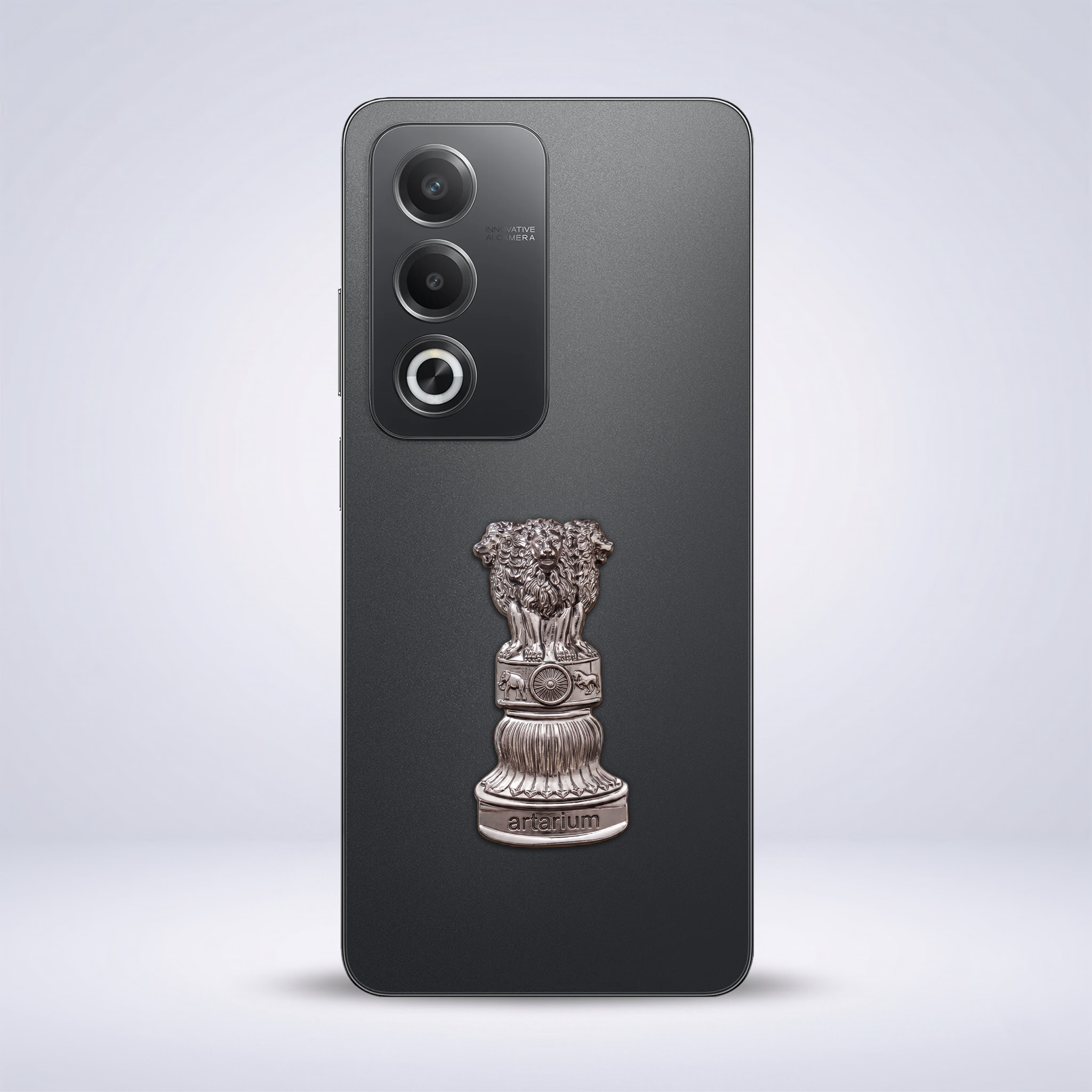 Oppo A3 Pro 5G Compatible Satyamev Jayate 3D Metal Emblem Sticker