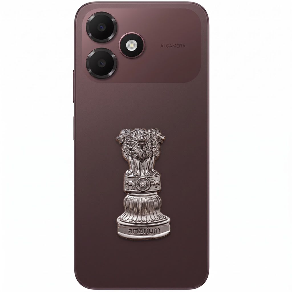 Oppo A6c 5G Compatible Satyamev Jayate 3D Metal Emblem Sticker
