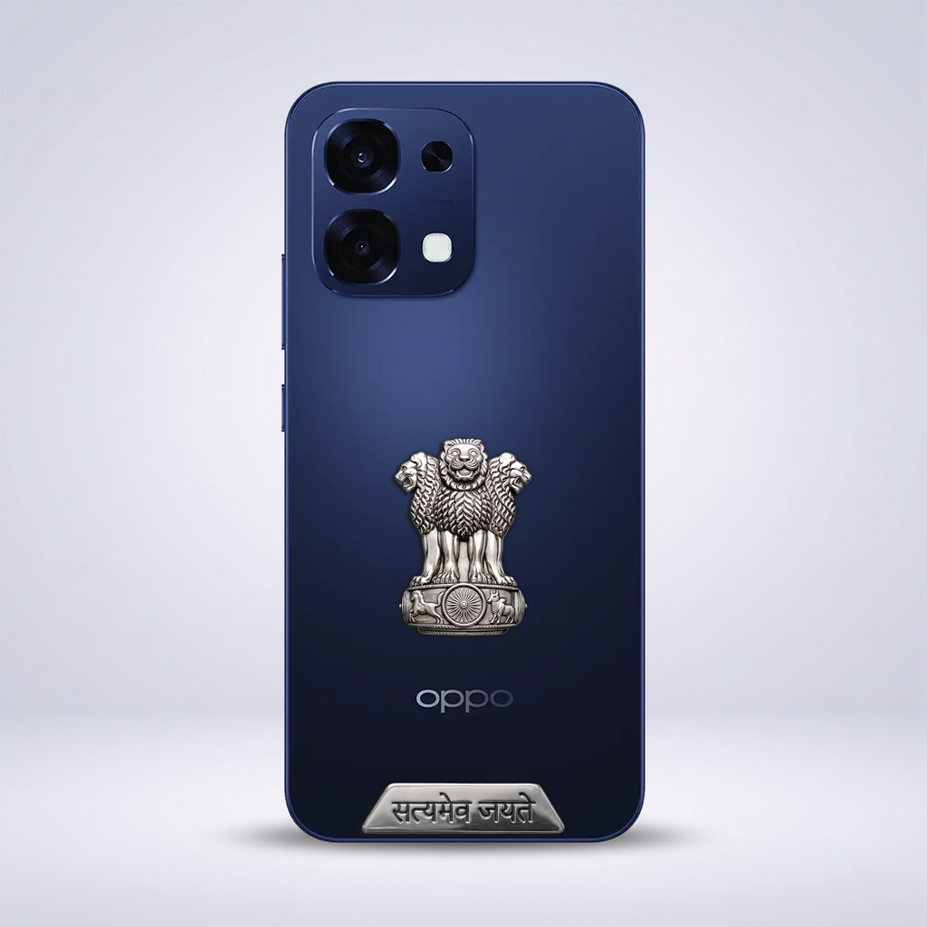 OPPO F31 5G Compatible Satyamev Jayate 3D Metal Emblem Sticker