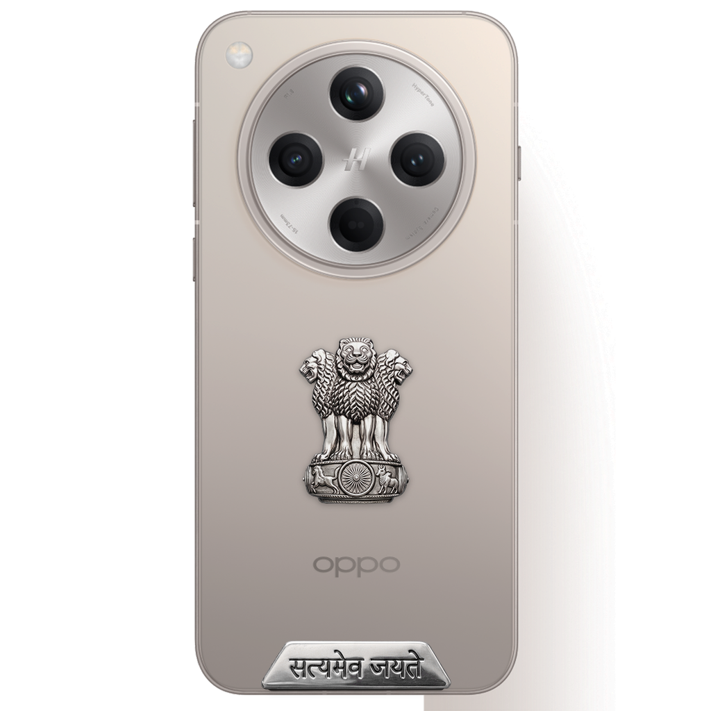 OPPO Find X8 5G Compatible Satyamev Jayate 3D Metal Emblem Sticker