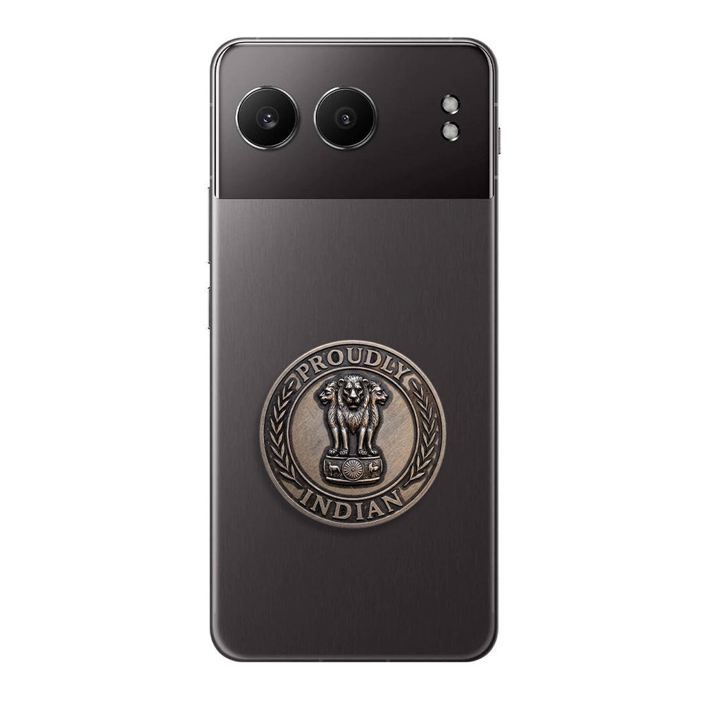 One Plus Nord 4 5G Compatible Satyamev Jayate 3D Metal Emblem Sticker