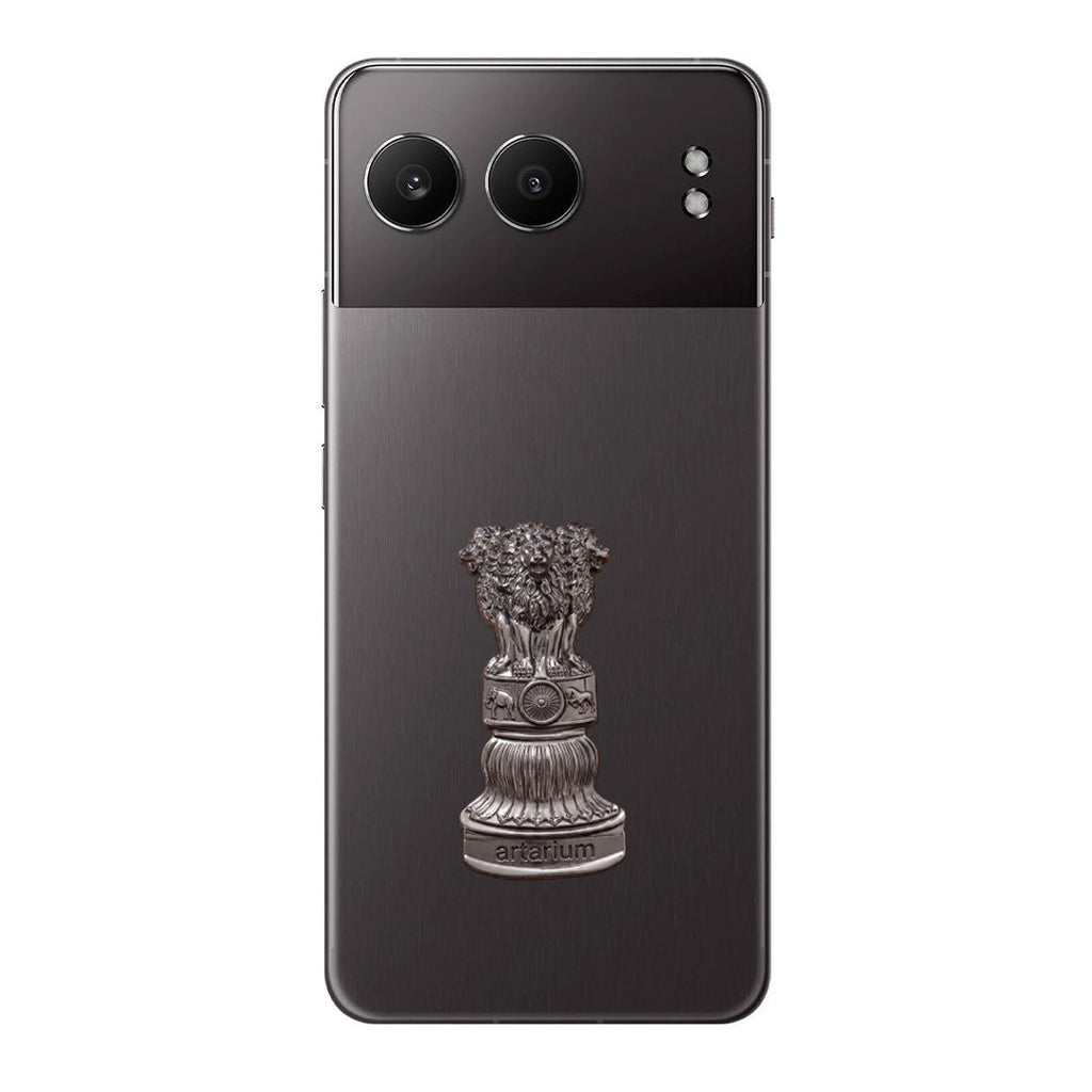 One Plus Nord 4 5G Compatible Satyamev Jayate 3D Metal Emblem Sticker