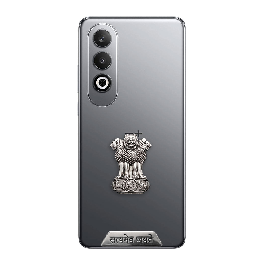 One Plus Nord CE4 5G Compatible Satyamev Jayate 3D Metal Emblem Sticker