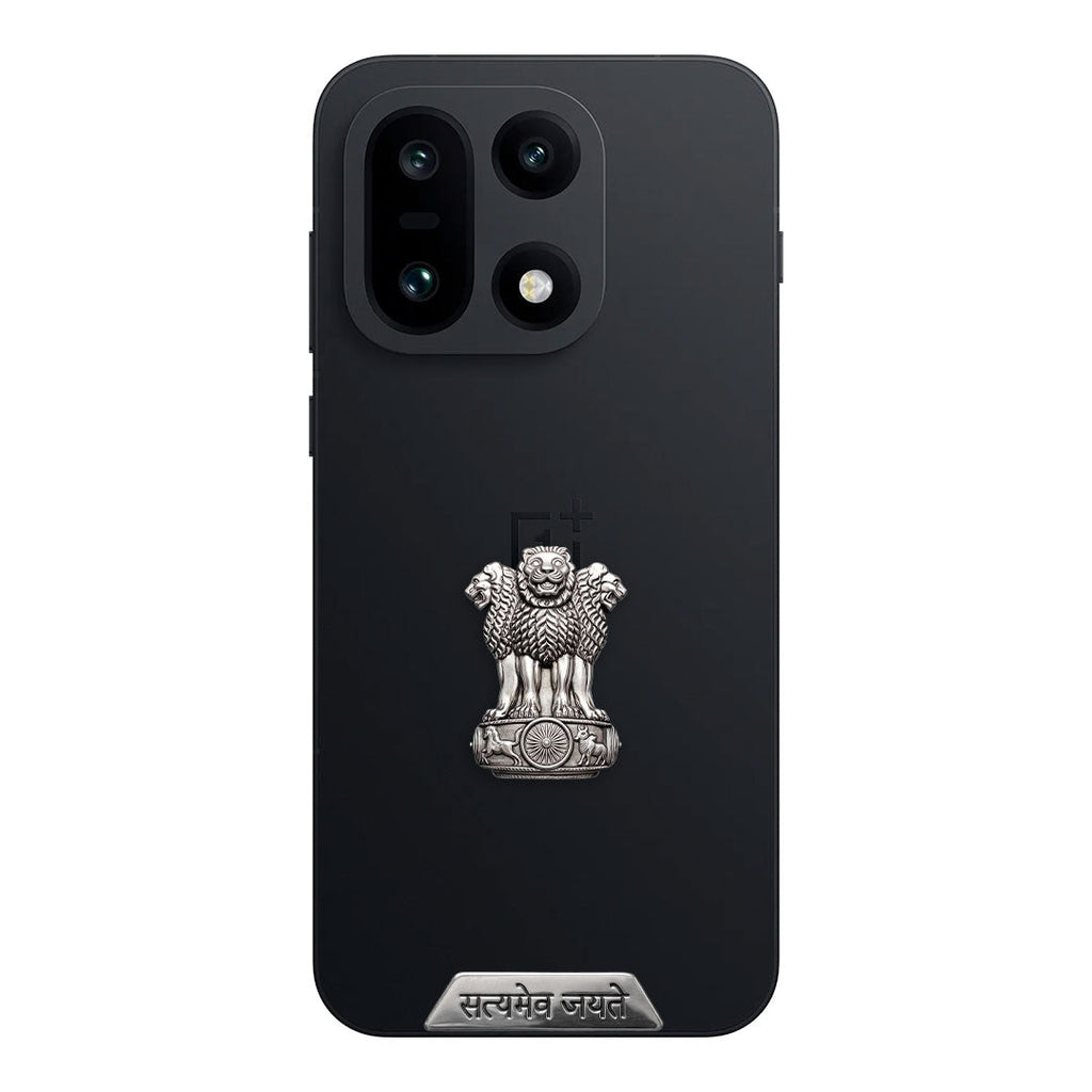 OnePlus 15 5G Compatible Satyamev Jayate 3D Metal Emblem Sticker